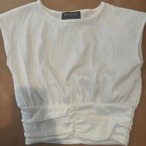 MINKPINK Rouched Top in White